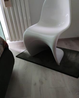 Sedia Panton Chair bianca con certificato 