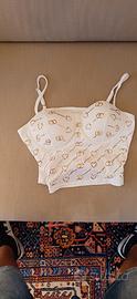 top bustier bianco