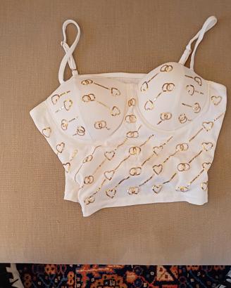 top bustier bianco