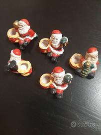 set porta candele babbi natale