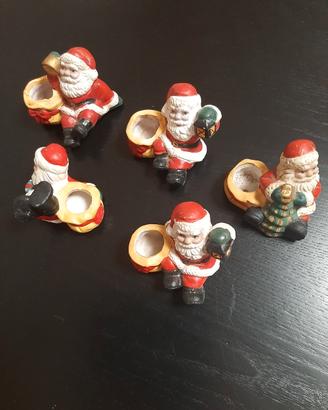 set porta candele babbi natale