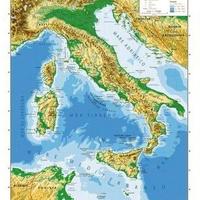 MAPPA cartina ITALIA fisica e politica, 100x140 cm
