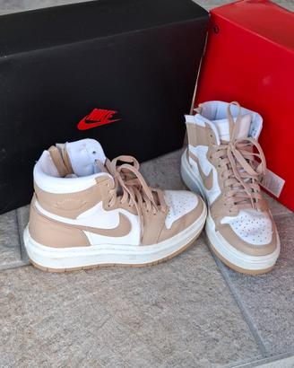 NIKE AIR JORDAN 1 MID - Donna 36.5 beige/bianco