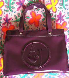 Borsa Shopper vernice Armani Jeans 
