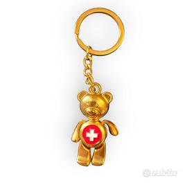 Portachiavi Orsetto Svizzera Souvenir Metallo