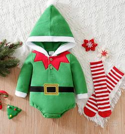 Tutina natalizia neonato nuova, taglia 0-3 mesi