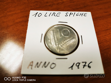 10 lire spighe anno 1976