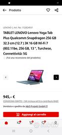 Tablet Lenovo Yoga Tab Plus