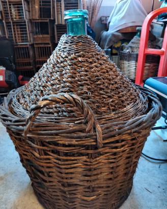 Damigiana con cesta originale