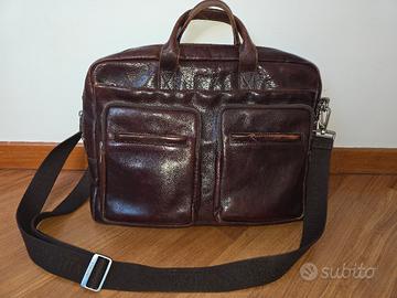 Chiarugi borsa in pelle porta PC 15" con tracolla 