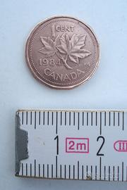 1 Cent canadese raro del 1984 – Queen Elizabeth II