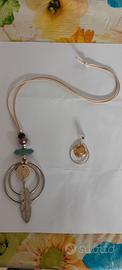 Collana stile indiani d'america + orecchino