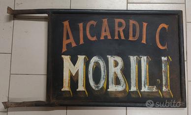 Insegna in metallo d'epoca