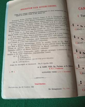 spartito canti gregoriani 1922