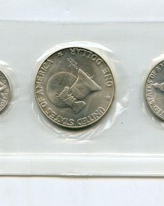 USA SET 1976 CON 3 PZ. ARGENTO 0,400 KENNEDY