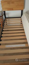 Struttura letto singolo con materasso