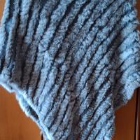 Poncho in lapin grigio