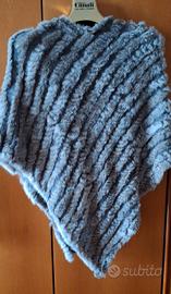 Poncho in lapin grigio