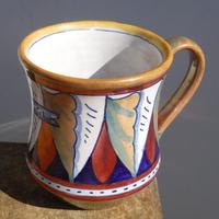 Tazza artistica in ceramica multicolore