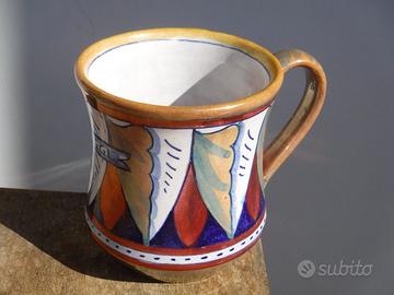 Tazza artistica in ceramica multicolore