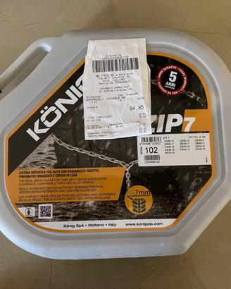 Catene neve König ZIP7 nuove sigillate 7mm mis.102