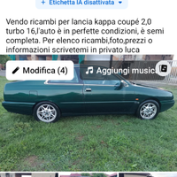 Ricambi per lancia kappa coupe