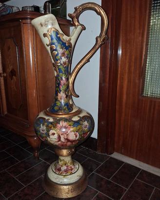 anfora di ceramica fatta e dipinta a mano 85x30