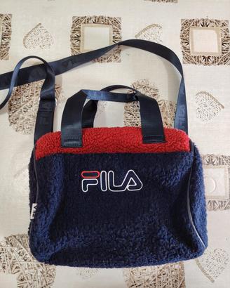 Borsa marca FILA bauletto blu e rosso