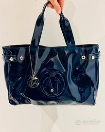 Shopper Vernice blu Armani Jeans