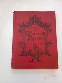 Giacomo puccini manon Lescaut  spartito  1893
