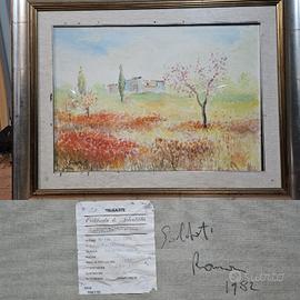 Dipinto olio su tela "Paesaggio" Beppe Soldati 