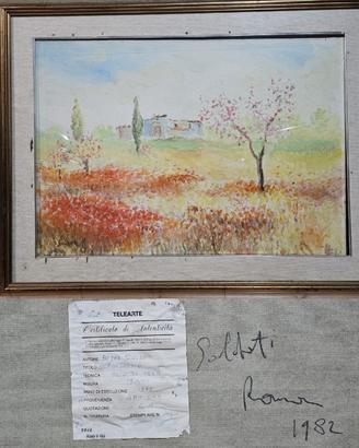 Dipinto olio su tela "Paesaggio" Beppe Soldati 