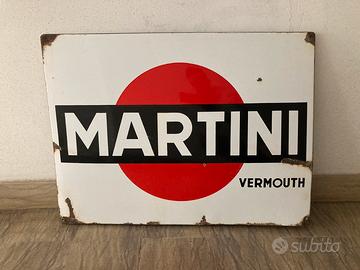 Insegna smaltata Martini grande 77x56