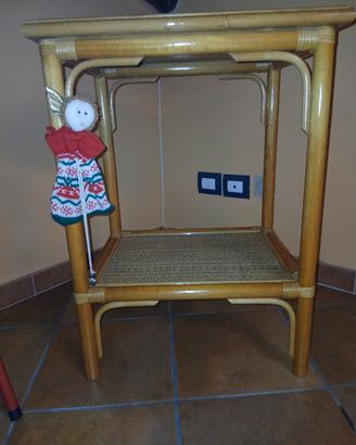 Tavolino  in Bambù e  Rattan