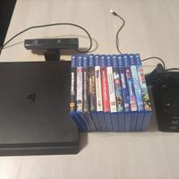 ps4 slim+giochi+pscam+joypad+scat.orig.+ricarica