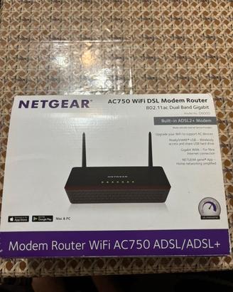Modem Router Wi-Fi Netgear AC750 ADSL/ADSL2+