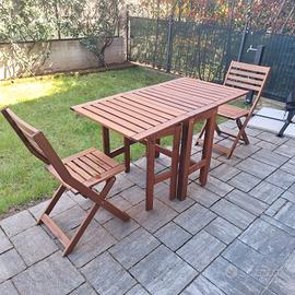 Tavolo da esterno con 2 sedie