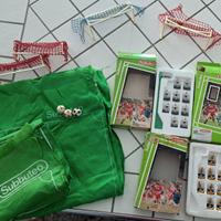 Squadre subbuteo + palloni + porte + panni