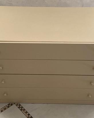 Cassettiera beige avorio anni '90