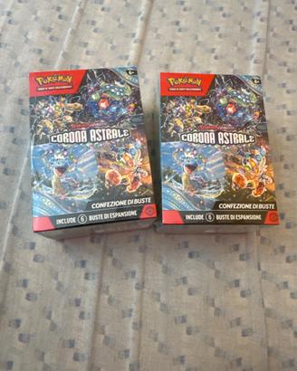 pokemon - 2 booster bundle corona astrale - 12 bus