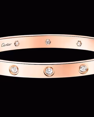 bracciale Cartier Love oro rosa 10 diamanti full