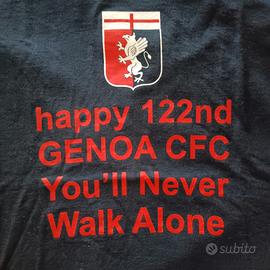 GENOA CFC T-SHIRT ORIGINALE 122 ANNIVERSARIO L NEW