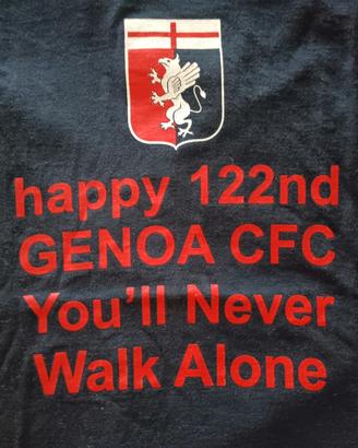 GENOA CFC T-SHIRT ORIGINALE 122 ANNIVERSARIO L NEW
