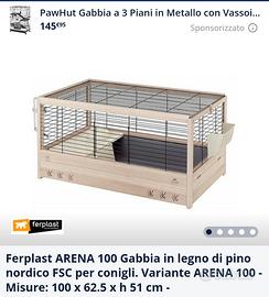 Gabbia per coniglio in legno TOP