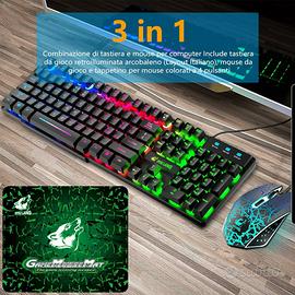 Tastiera e Mouse da Gioco, Layout USA QWERTY 