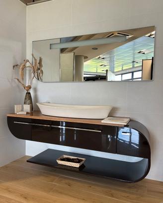MOBILE ARREDO BAGNO CM 175 BROWN LUCIDO
