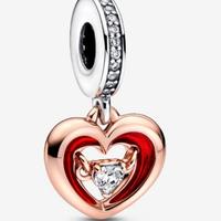 charm pendente Pandora cuore con pietra