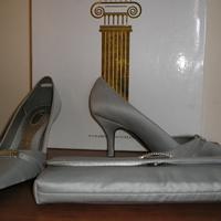 scarpe donna di raso impero couture grigie n.36 +