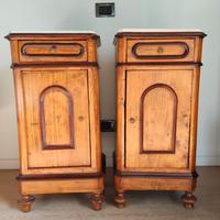 Comodini antichi con piano in marmo