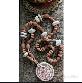 Collana etnica Maya con maxi pendente 